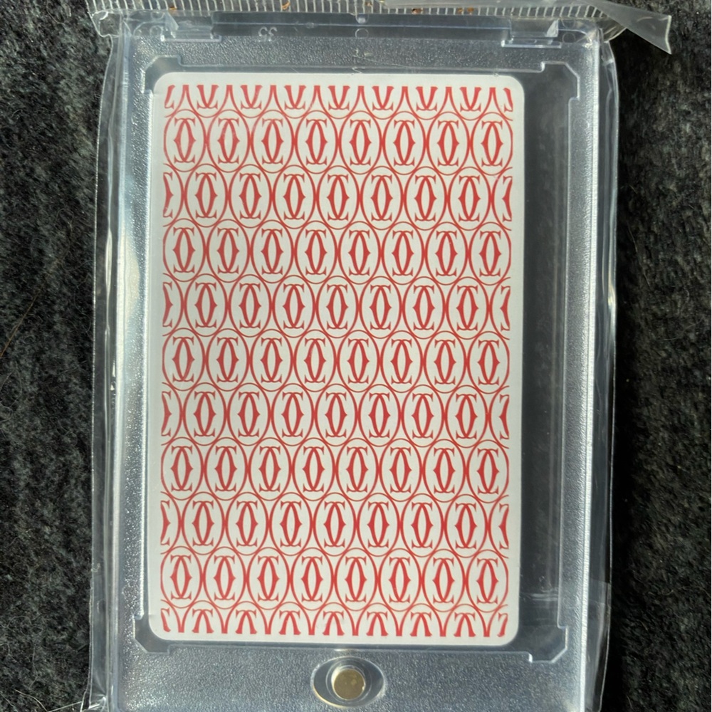 Cartier Red Patterned Playing Card